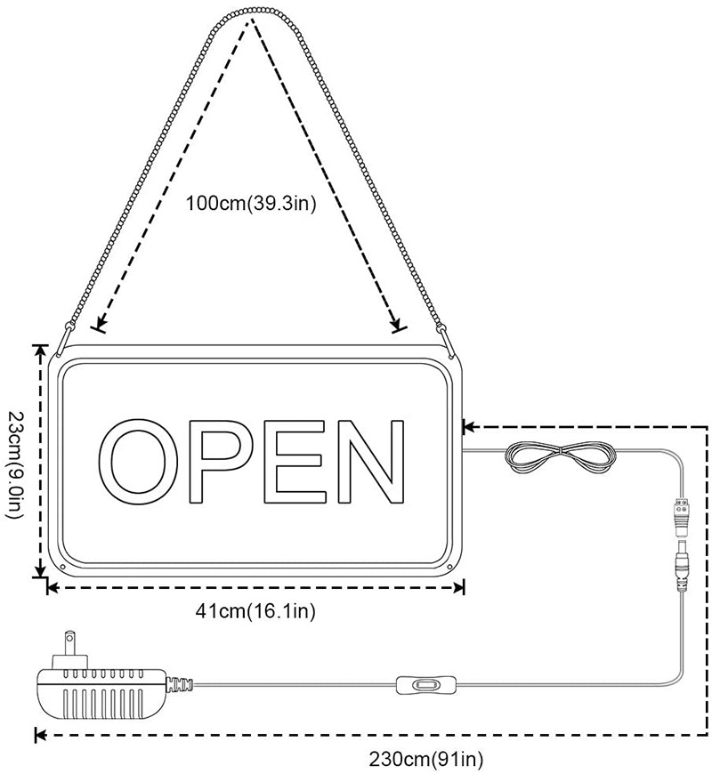 亚马逊速卖通爆款led霓虹灯open造型灯发光字母灯牌挂灯跨境专供